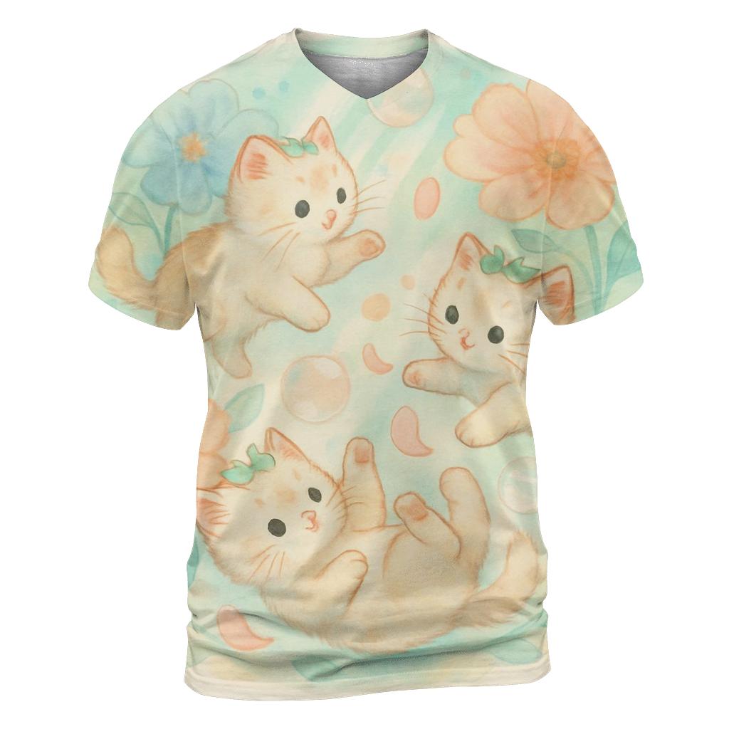 Botanical Dream Kittens personalized full print shirts