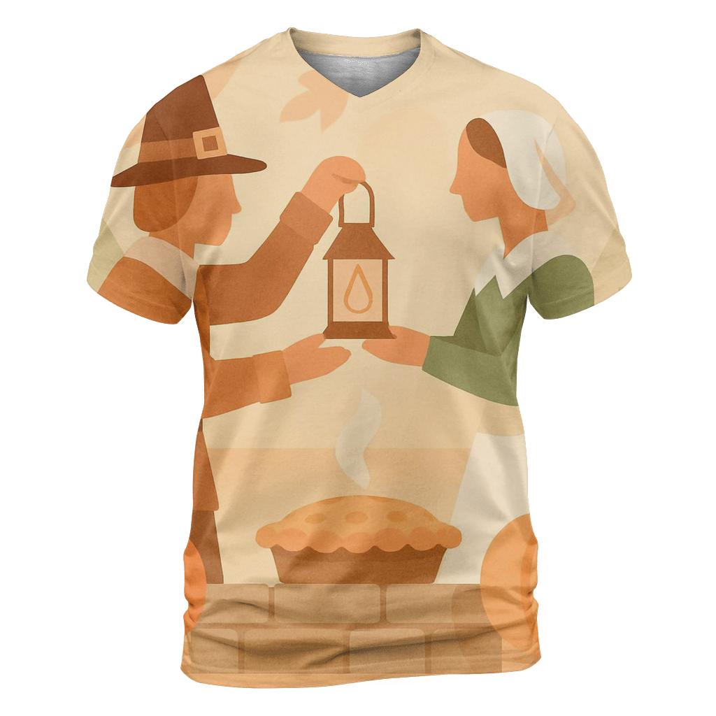 Pilgrim Lantern Exchange artistic all-over print tops