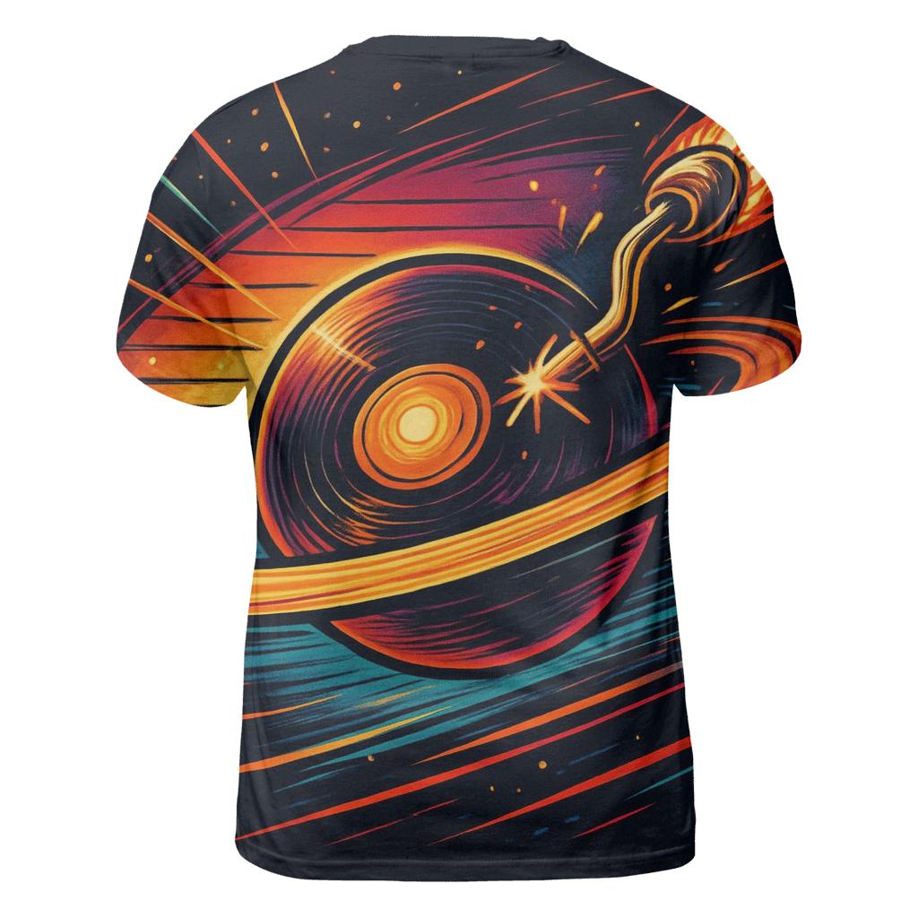 Comet Tail Vinyl artistic all-over print tops