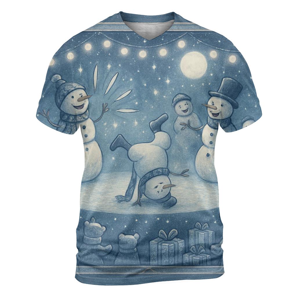 Snowman Talent Show custom all-over print shirts