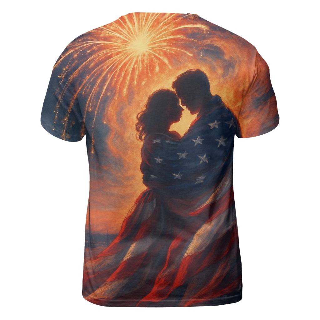 Firework Flag Embrace trendy printed shirt styles