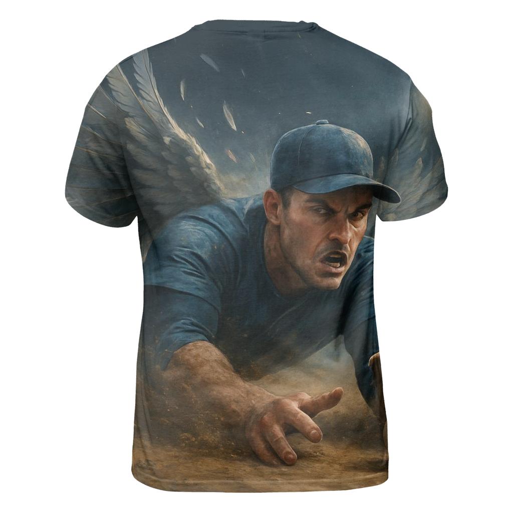 Winged Infield Charge Blue Jays vibrant all-over design tees