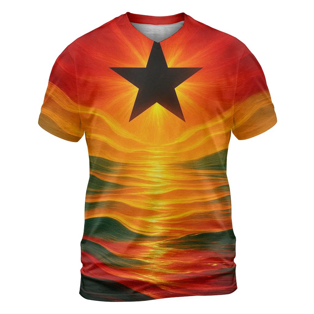 GhanaCoastalPulse creative print fashion shirts