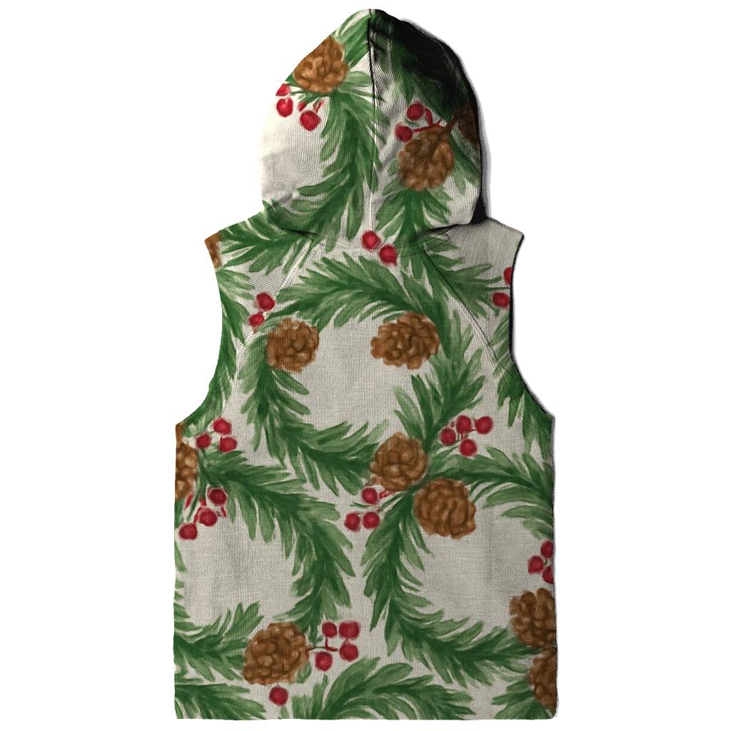 Evergreen Wreath Tessellation On Ivory Background hoodies fashion