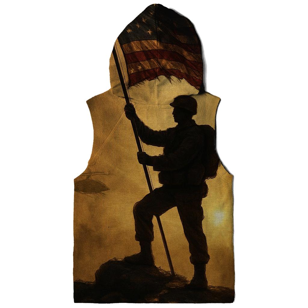 Dawn Sentinel Flag embroidered hoodies