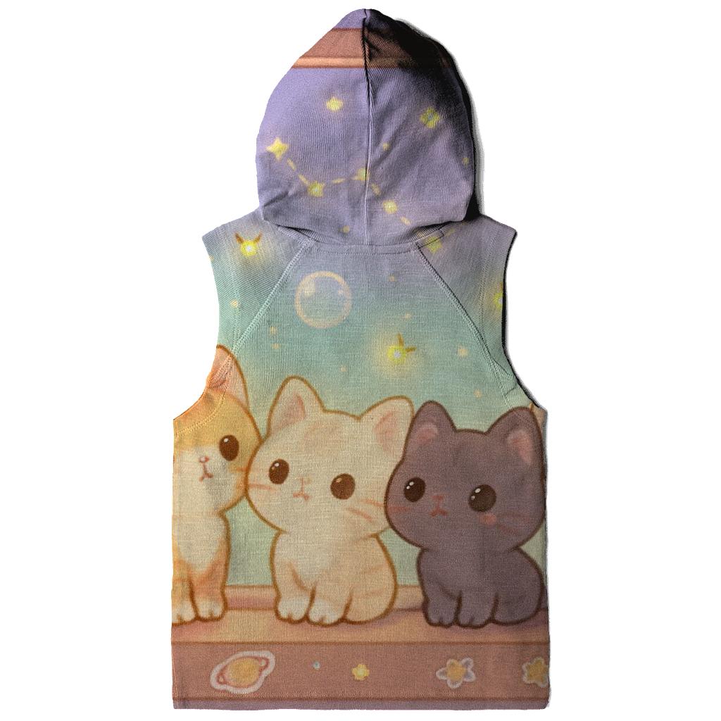 Stargazer Window Kittens printed hoodies