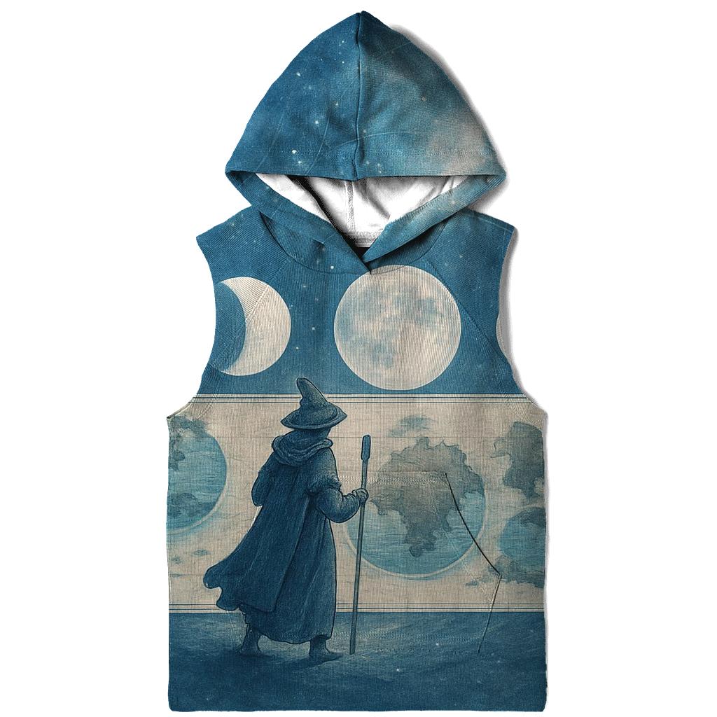Moonphase Atlas printed hoodies