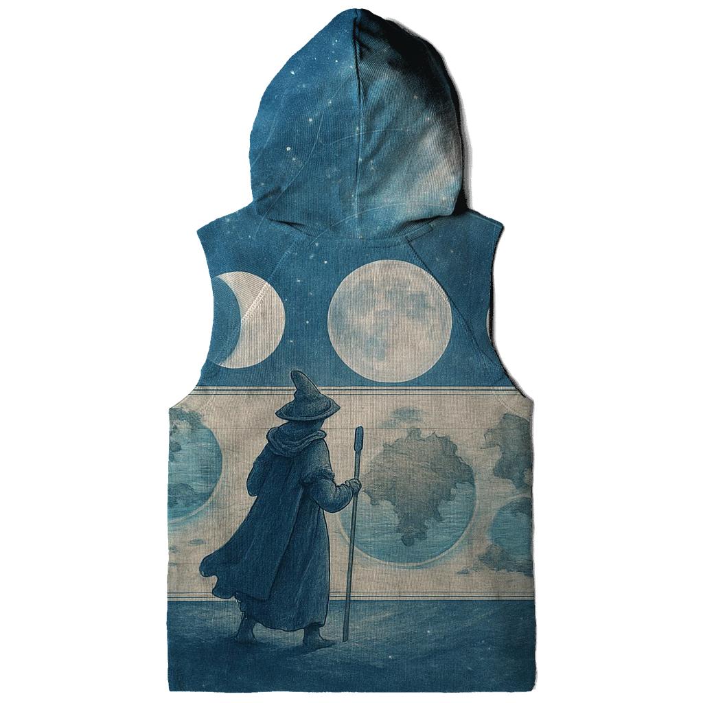 Moonphase Atlas printed hoodies