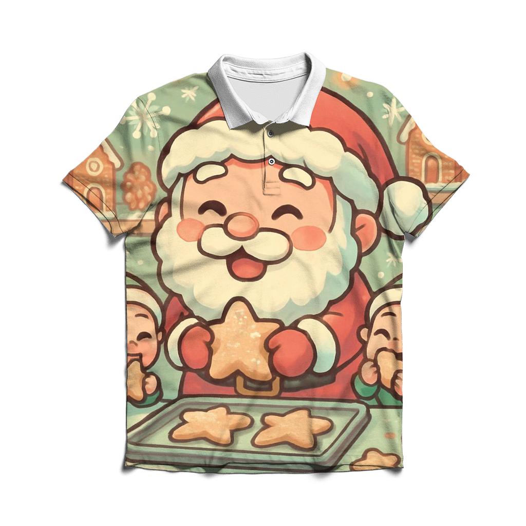 Chibi Cookie Chef Santa classic pique polos