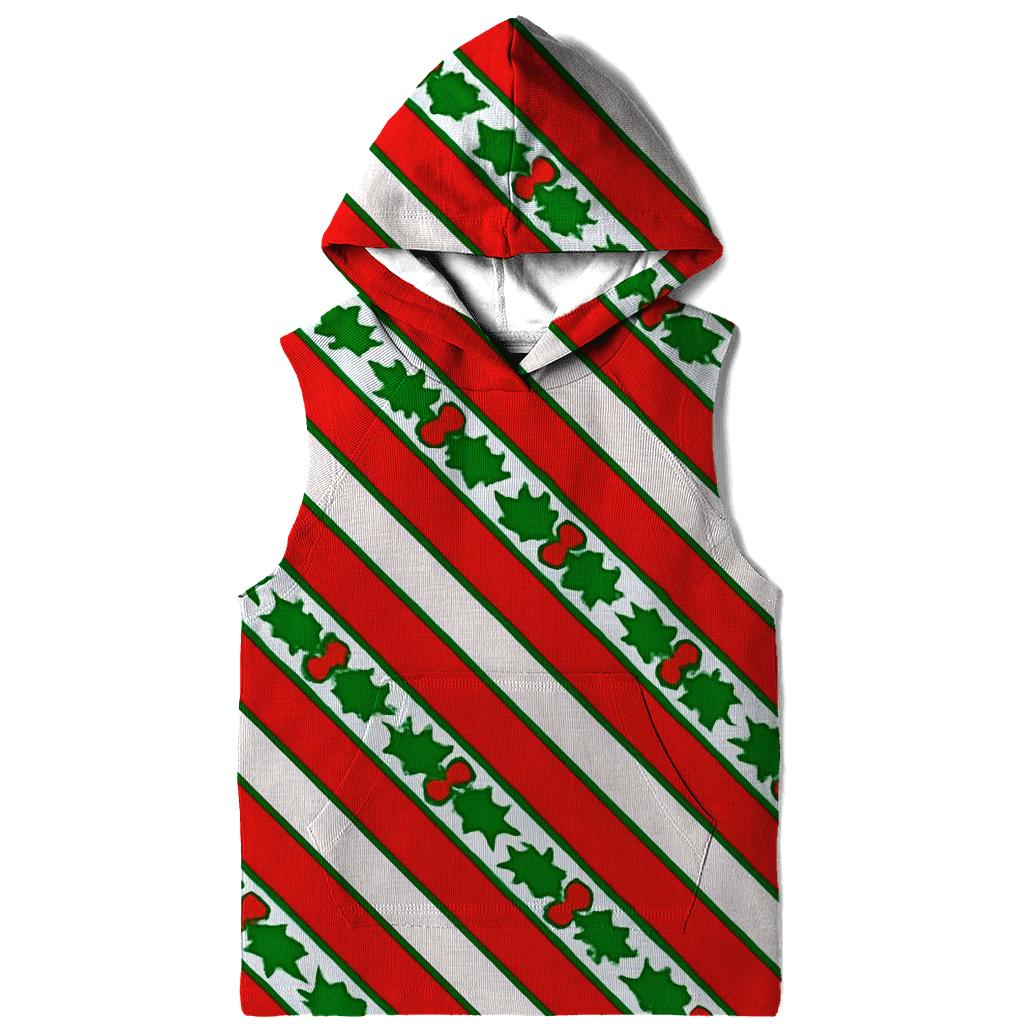 Candy Cane Stripe Chevron On White Background embroidered hoodies