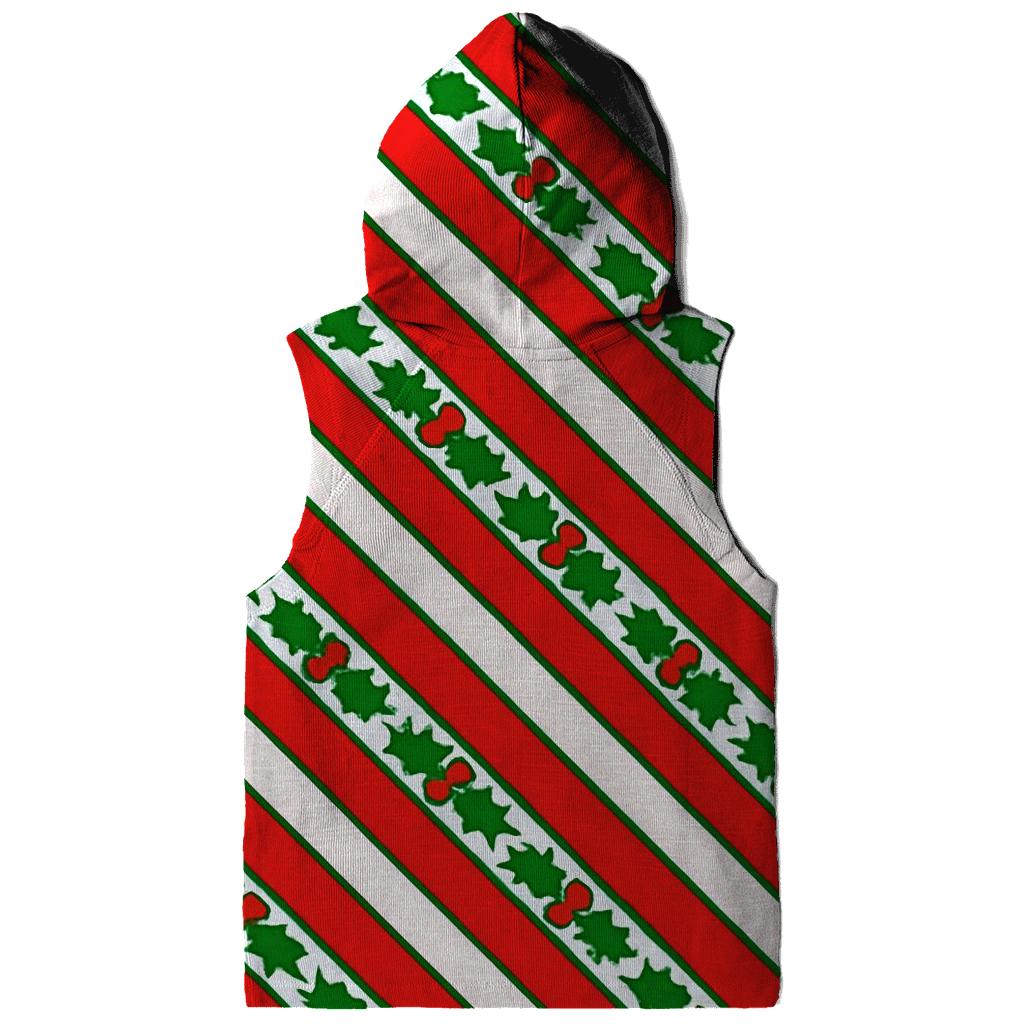 Candy Cane Stripe Chevron On White Background embroidered hoodies