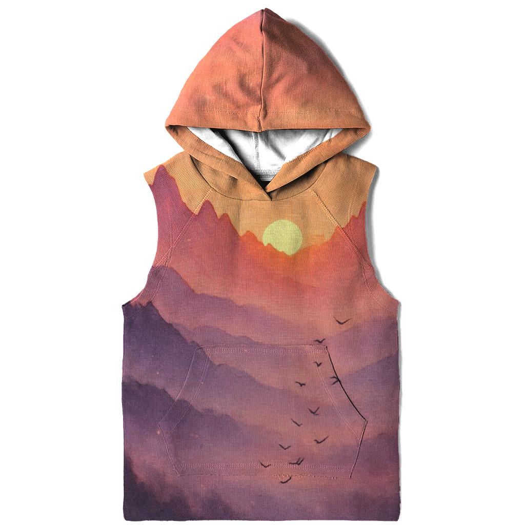 Velvet Cliffside Reverie printed hoodies