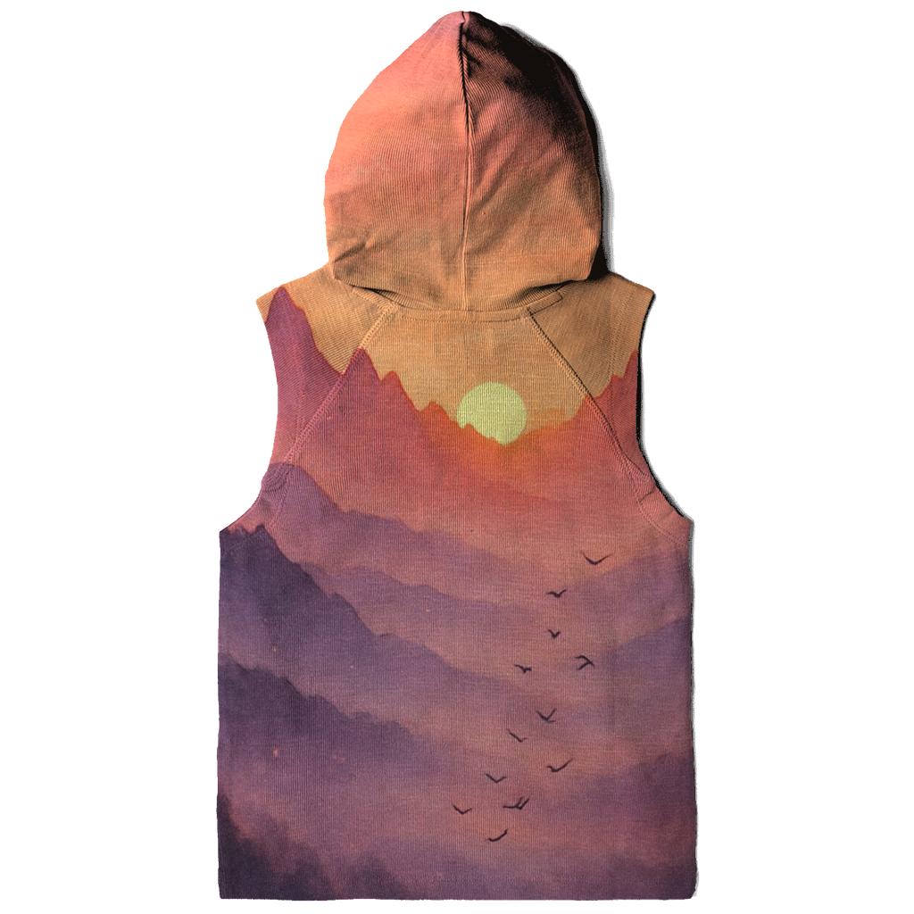 Velvet Cliffside Reverie printed hoodies