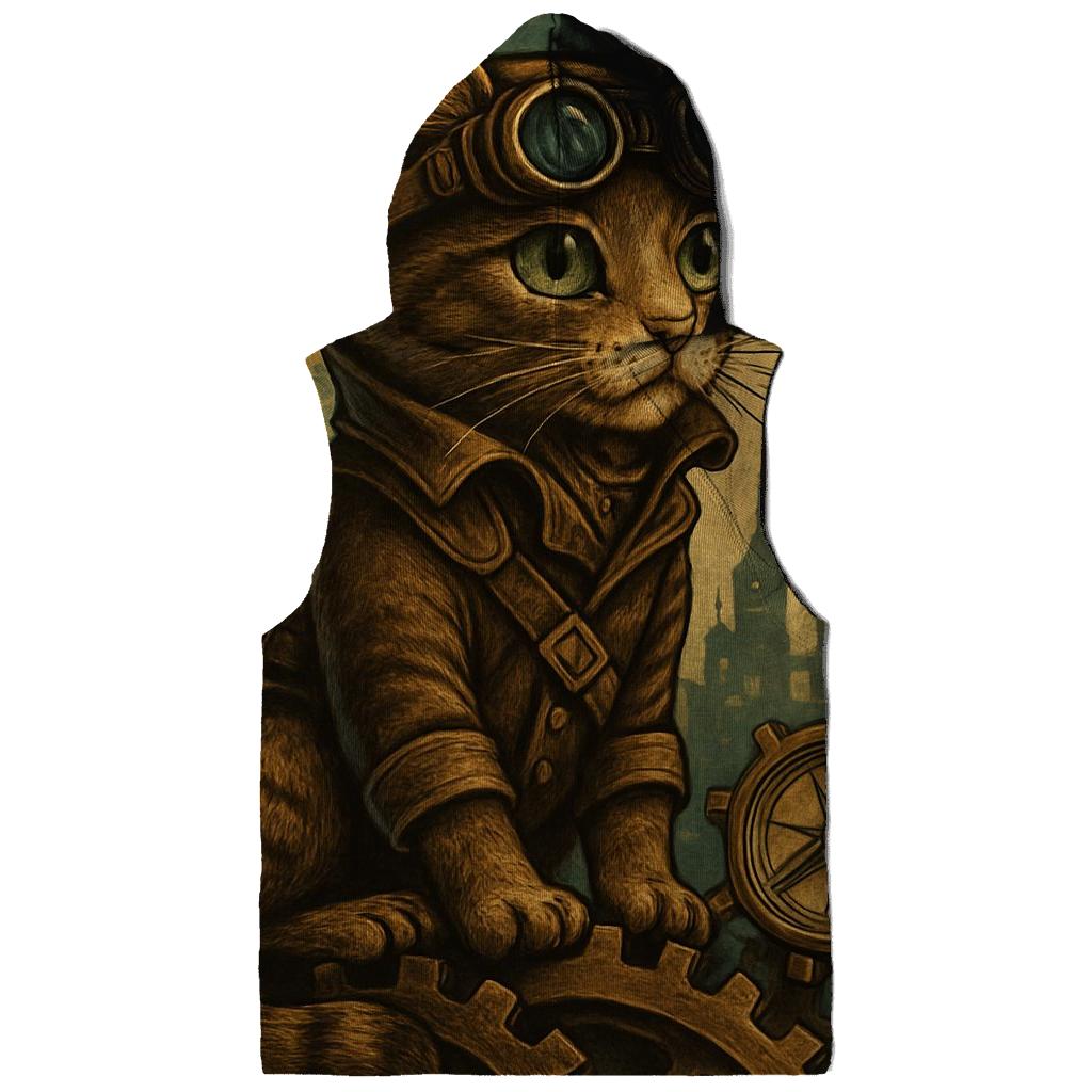 Clockwork Explorer Cat graphic hoodies