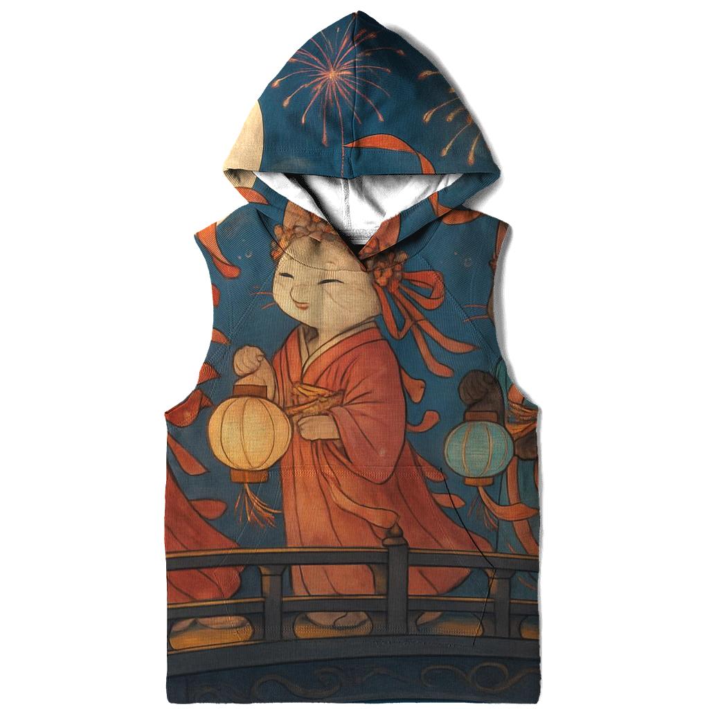 Lunar Festival Cat Parade embroidered hoodies