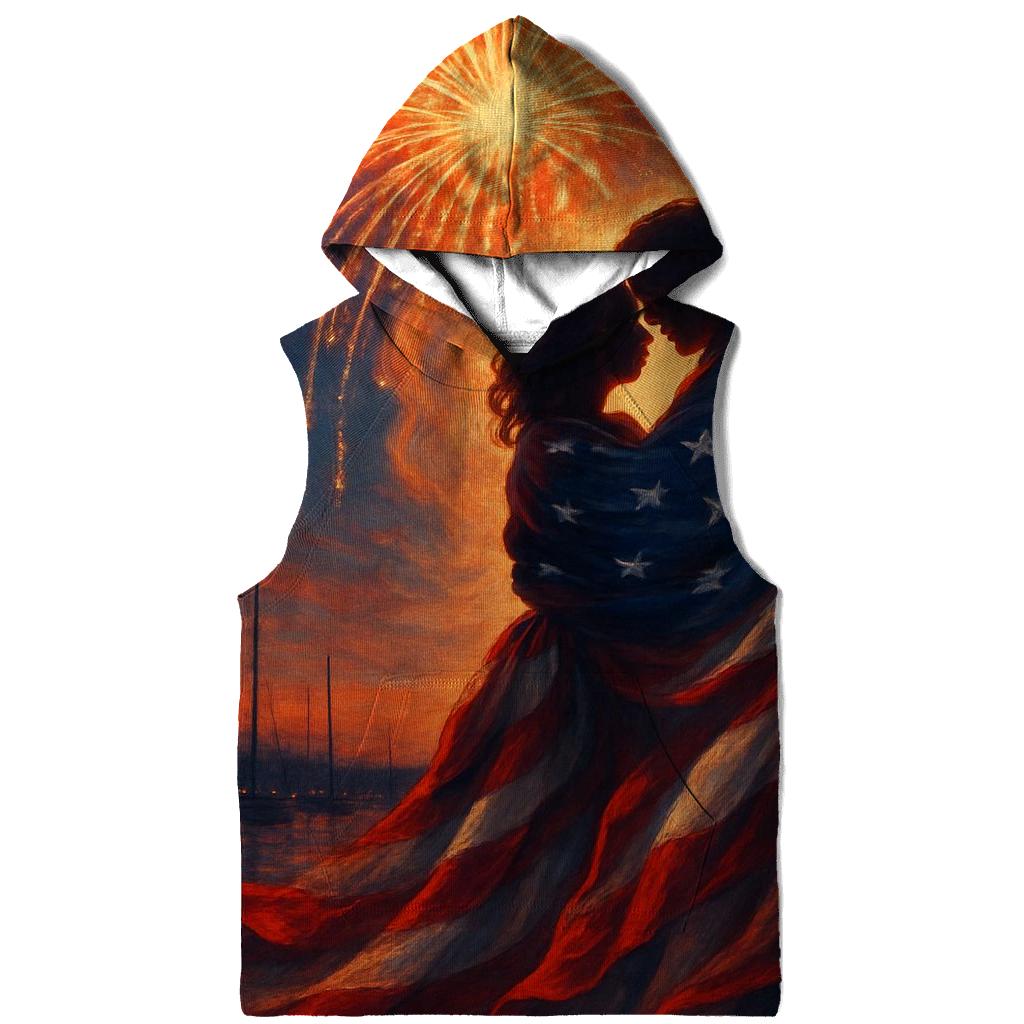Firework Flag Embrace pullover hoodies