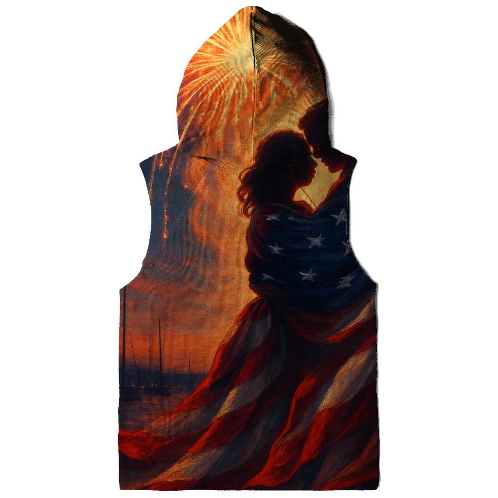 Firework Flag Embrace pullover hoodies