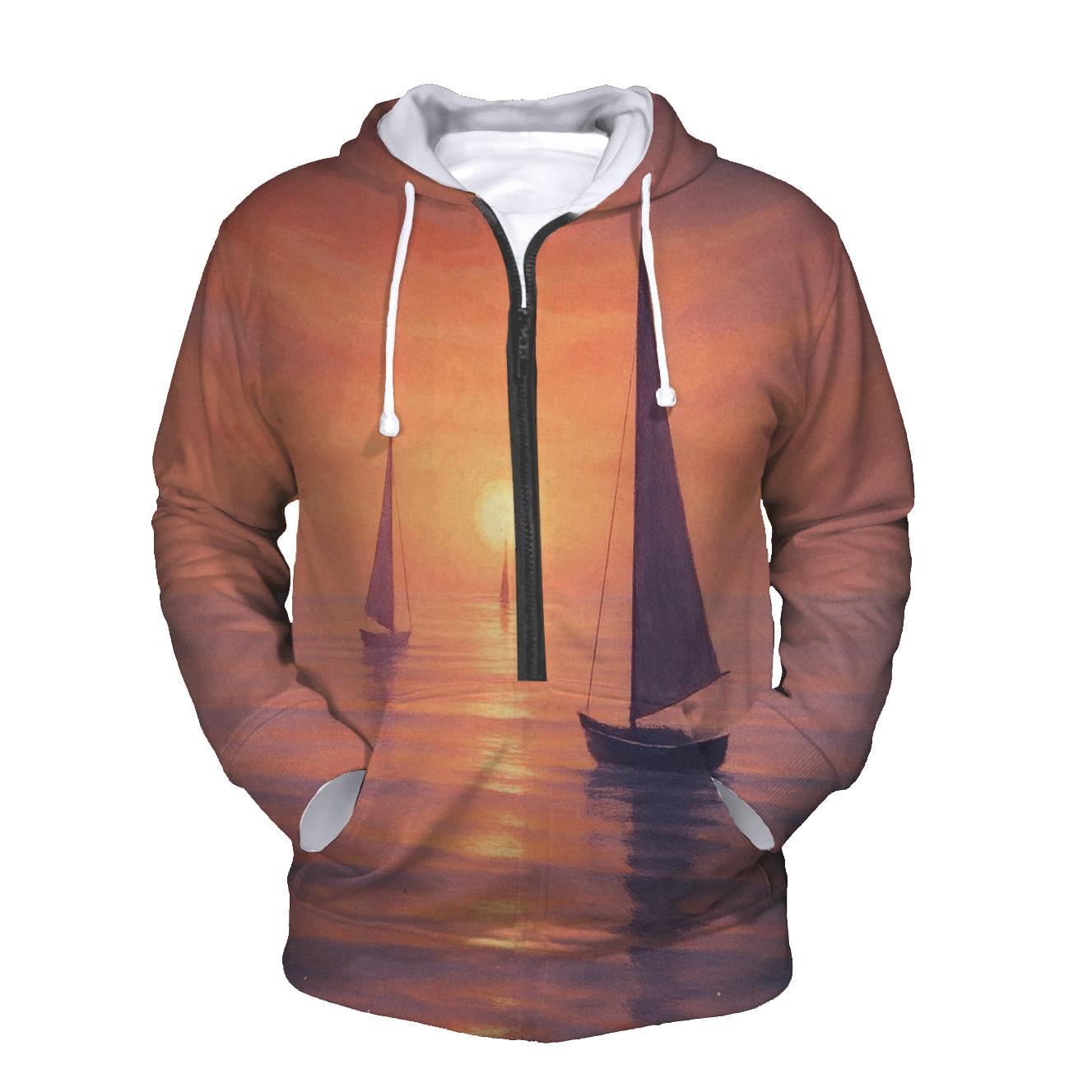 Crimson Harbor Dusk hoodies fashion