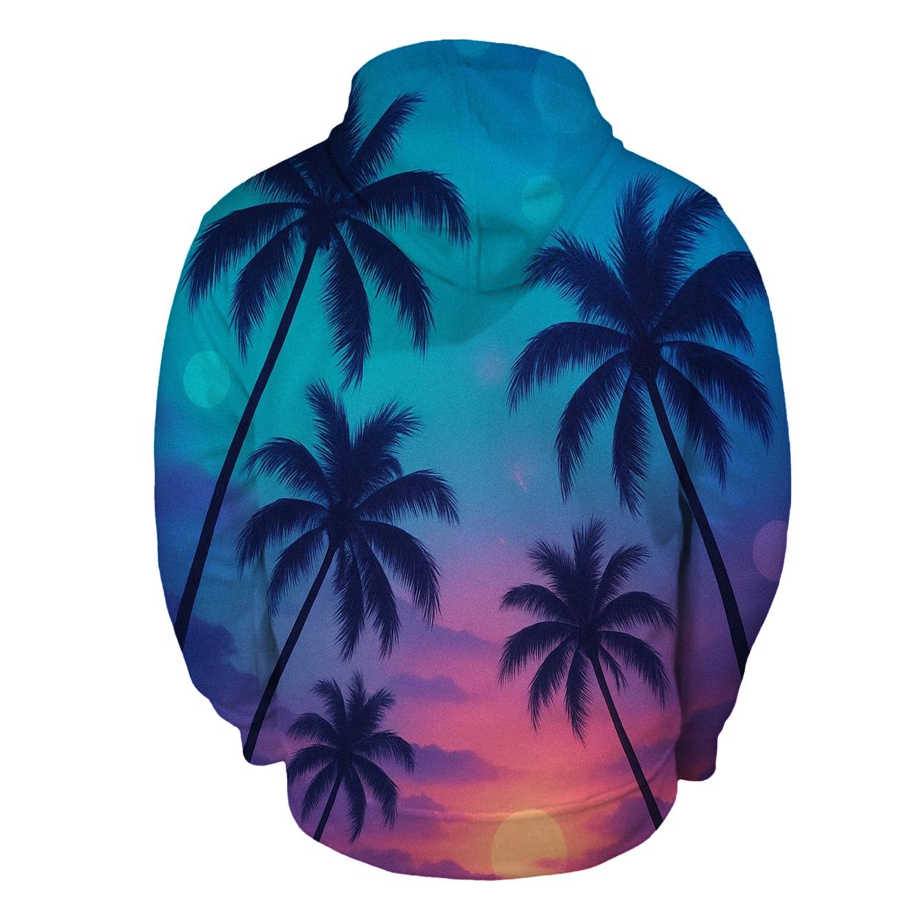 Aurora Palms At Twilight hoodie designs