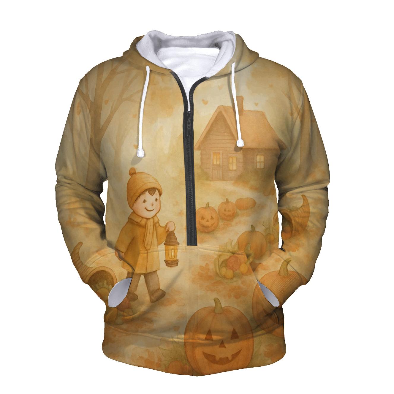 Pumpkin Lantern Path heavyweight hoodies