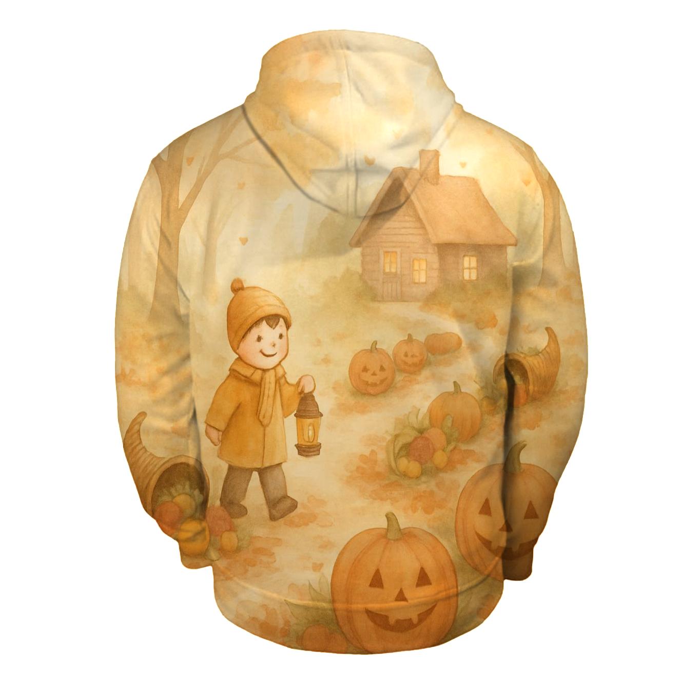 Pumpkin Lantern Path heavyweight hoodies