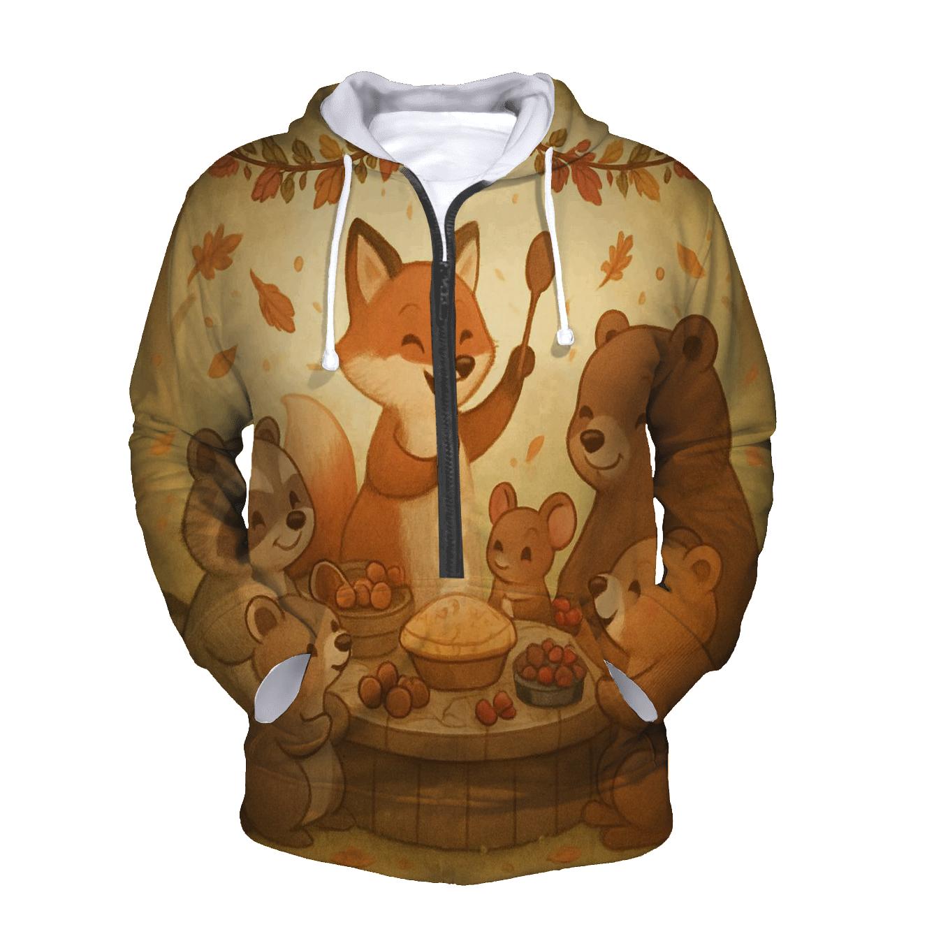 Woodland Banquet Chorus printed hoodies