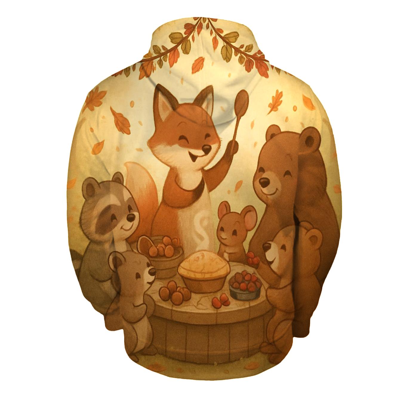 Woodland Banquet Chorus printed hoodies