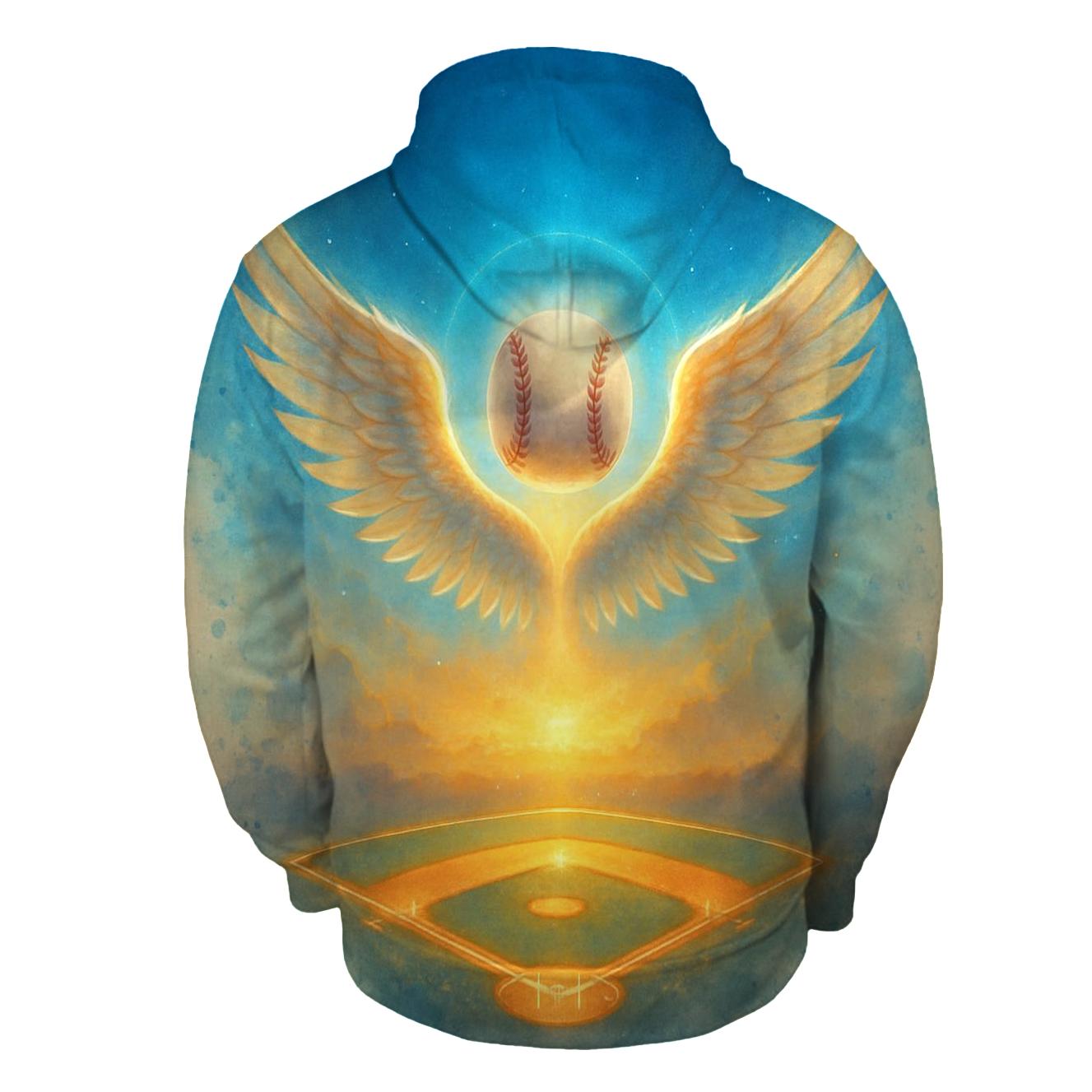 Sky Blue Winged Diamond lightweight hoodies