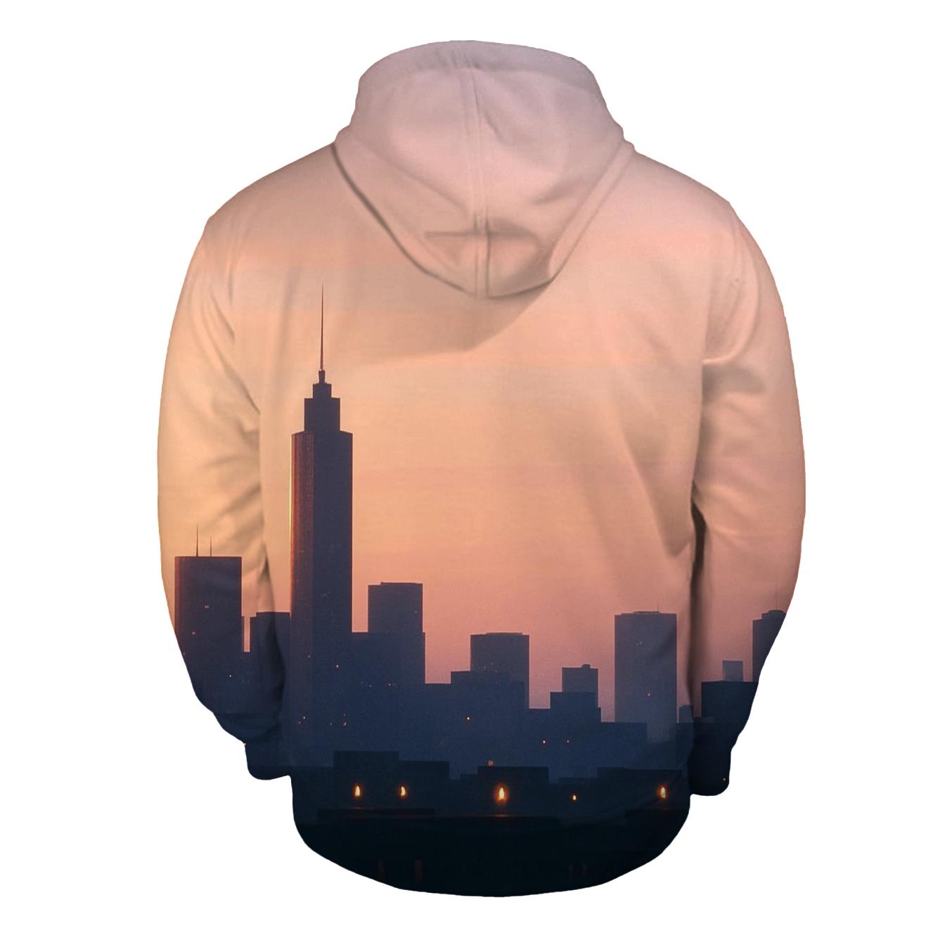 Lantern Skyline Golden Hour zip-up hoodies