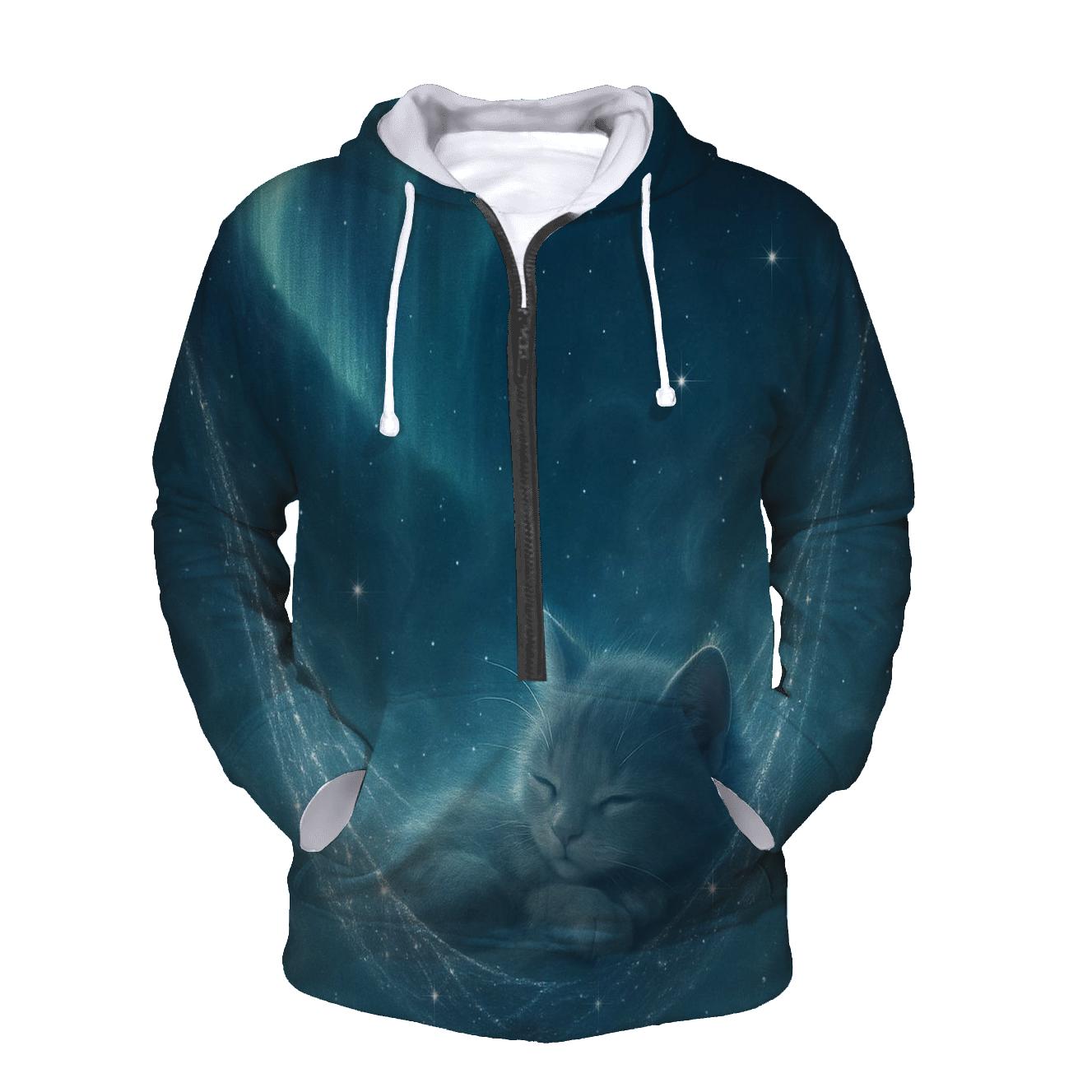Aurora Nap Feline pullover hoodies