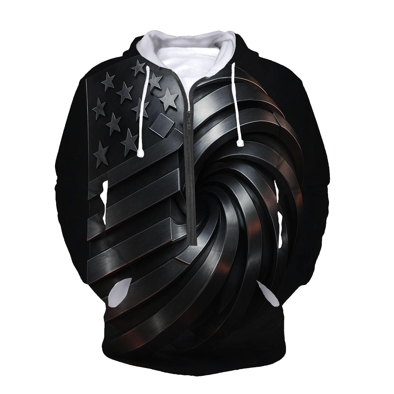 Metallic Stripes Engine hoodie styles