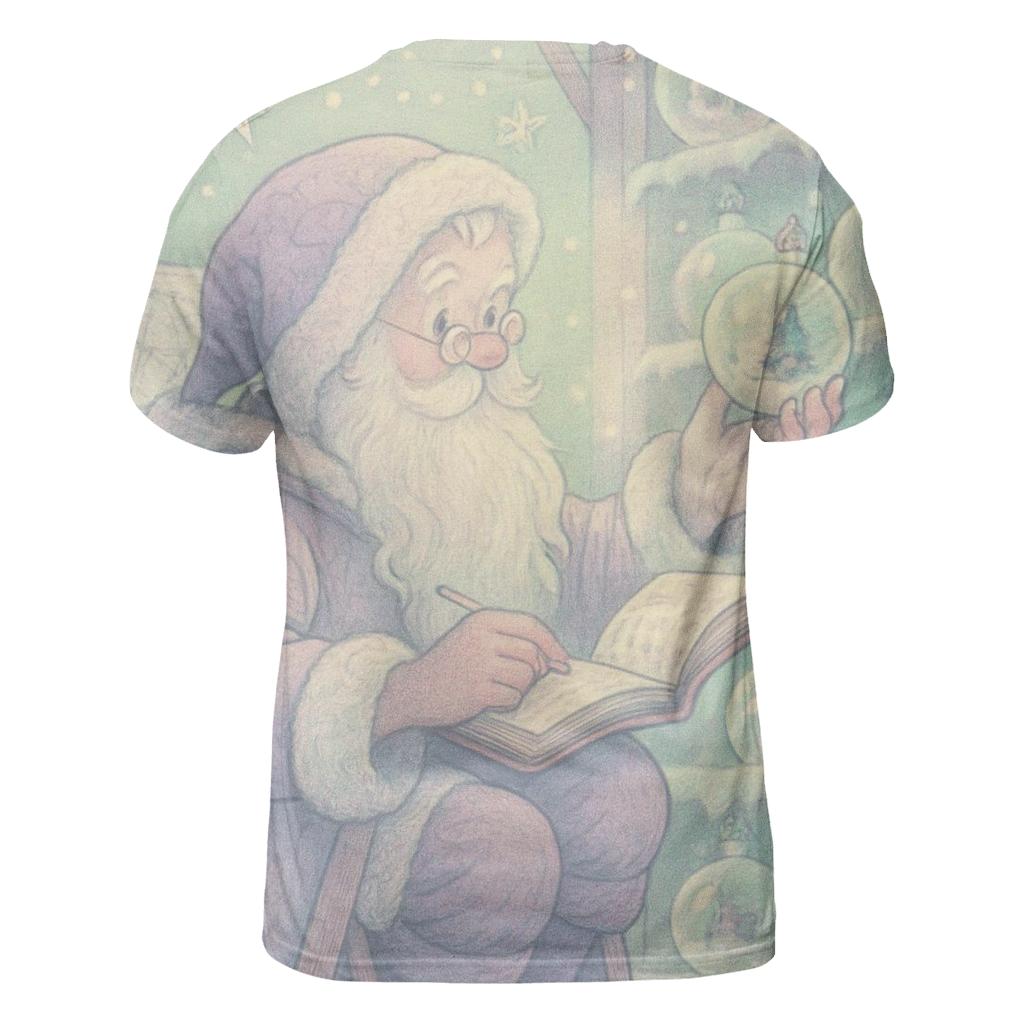 Frostbound Librarian Santa unique graphic print tees