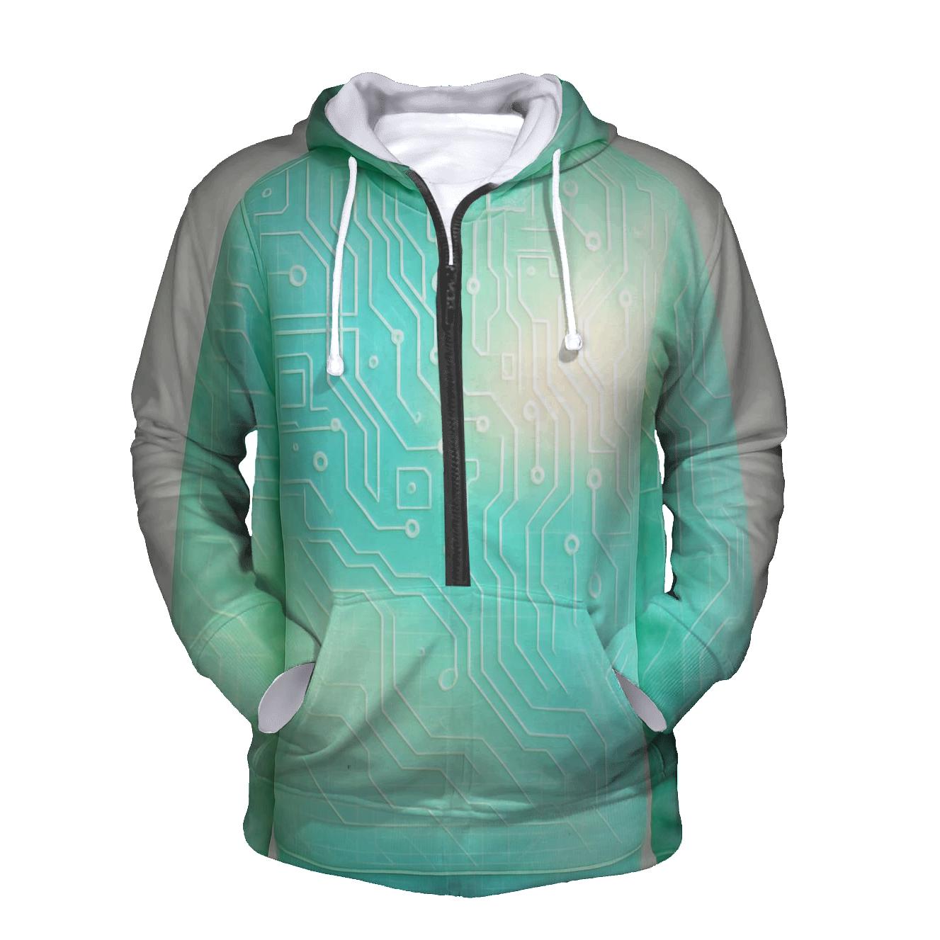 Mint Mirage Circuit designer hoodies