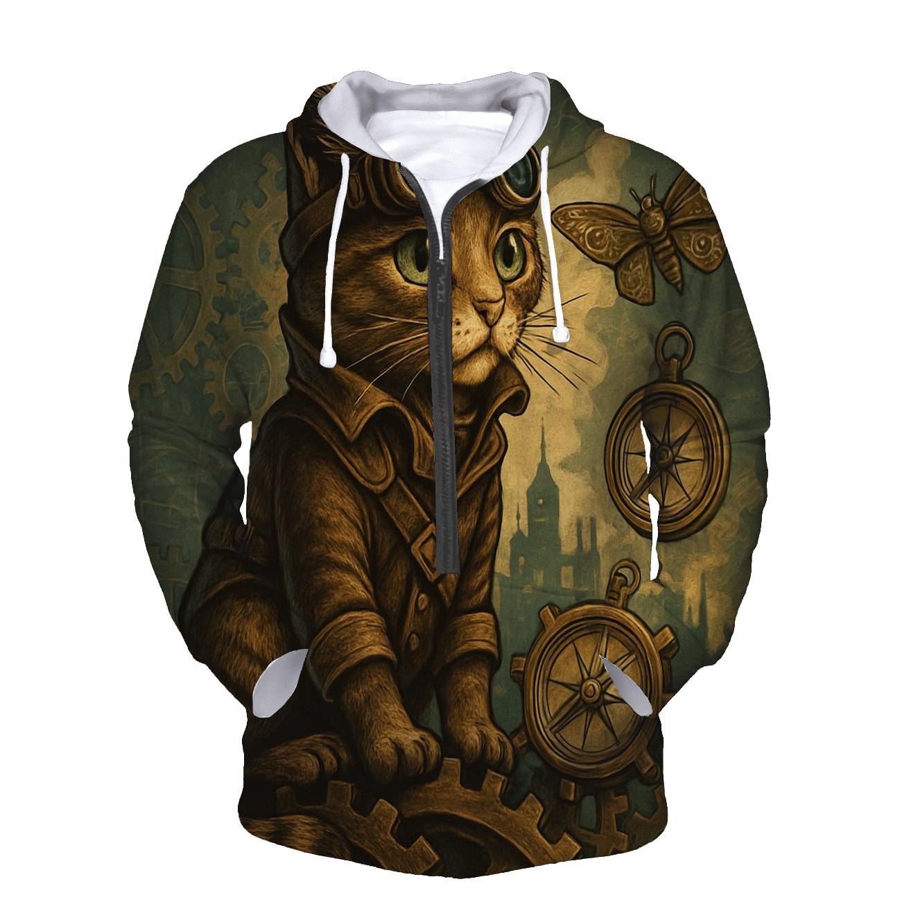Clockwork Explorer Cat lightweight hoodies