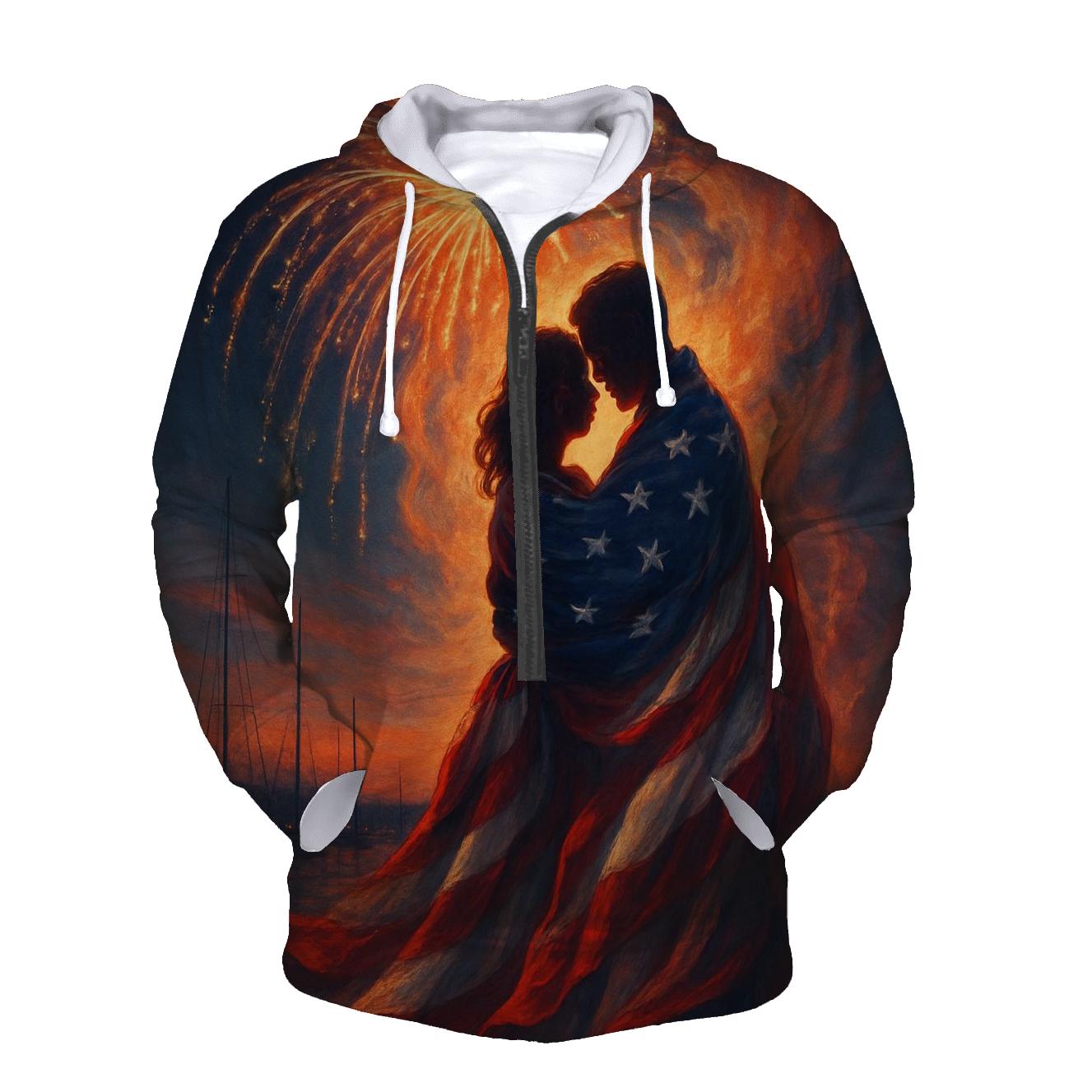 Firework Flag Embrace hoodie trends