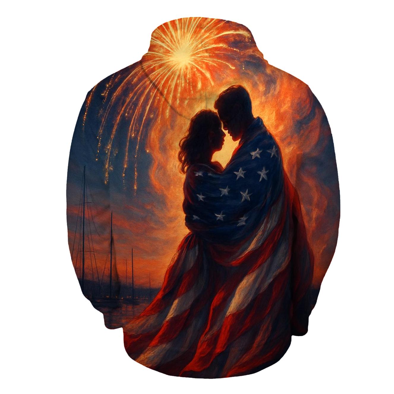 Firework Flag Embrace hoodie trends