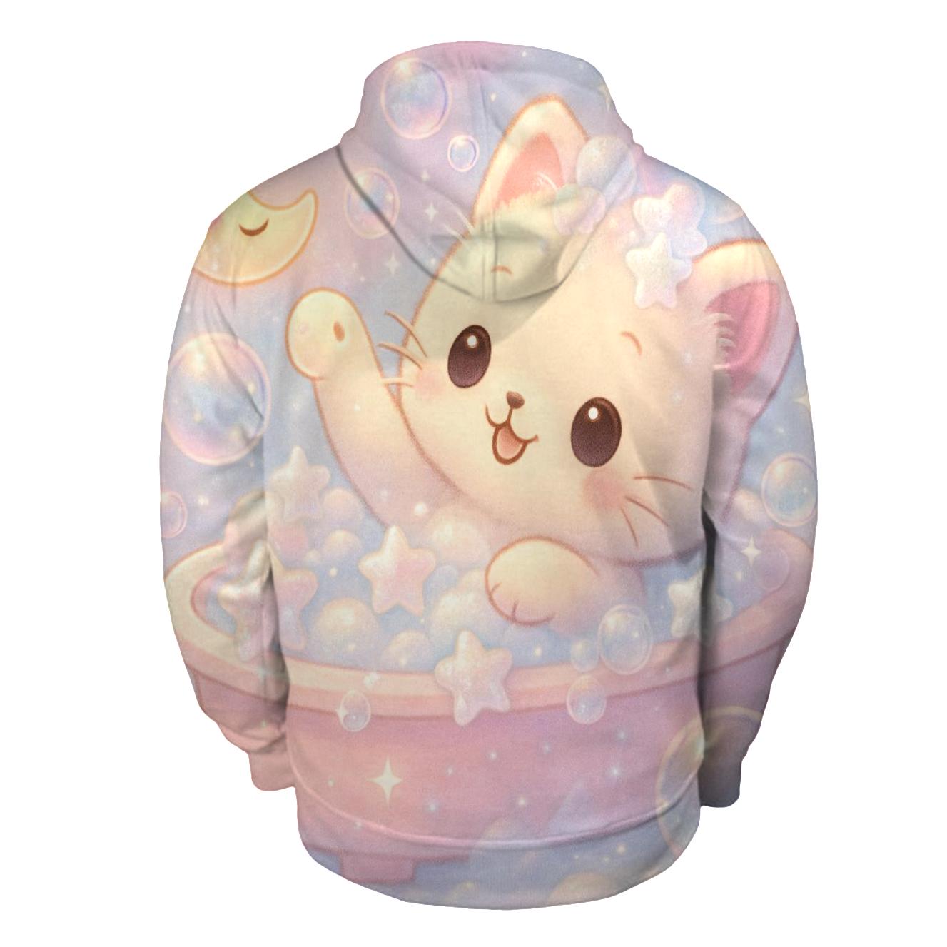Bubble Bath Star Kitten zip-up hoodies