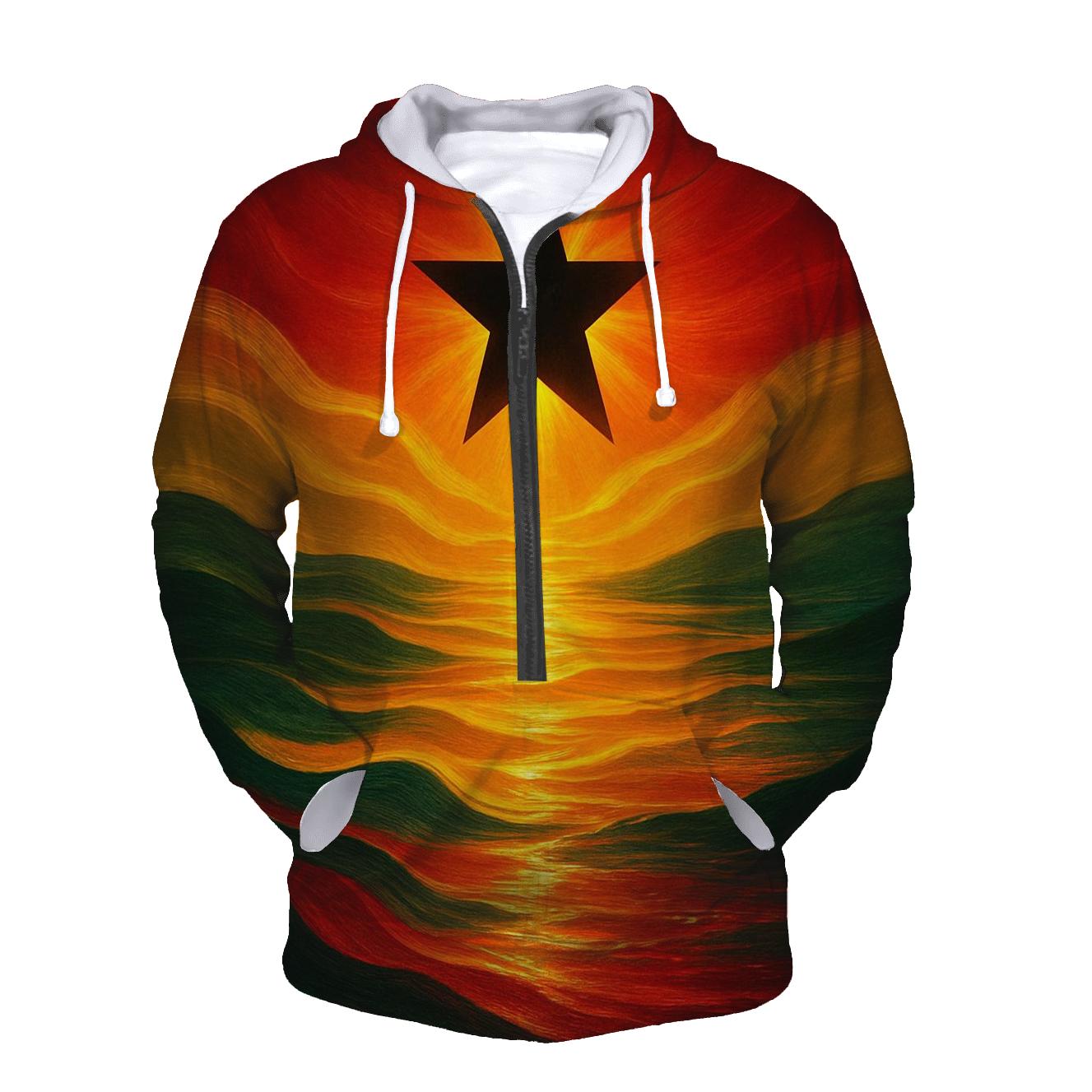 GhanaCoastalPulse embroidered hoodies