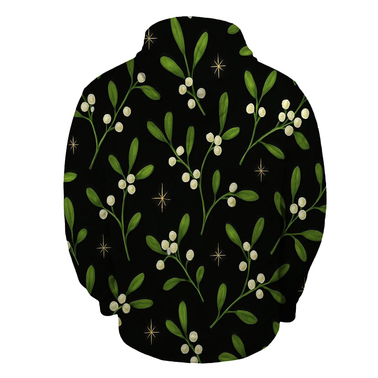 Mistletoe Rhythm Scatter On Black Background hoodies fashion