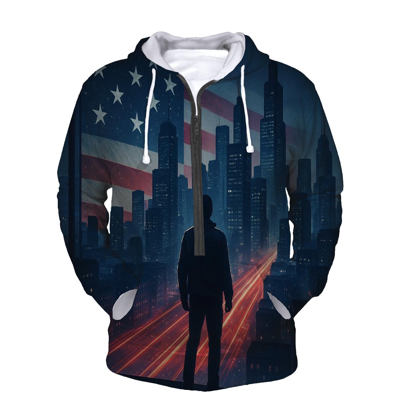 Skyline Stripes Metropolis heavyweight hoodies