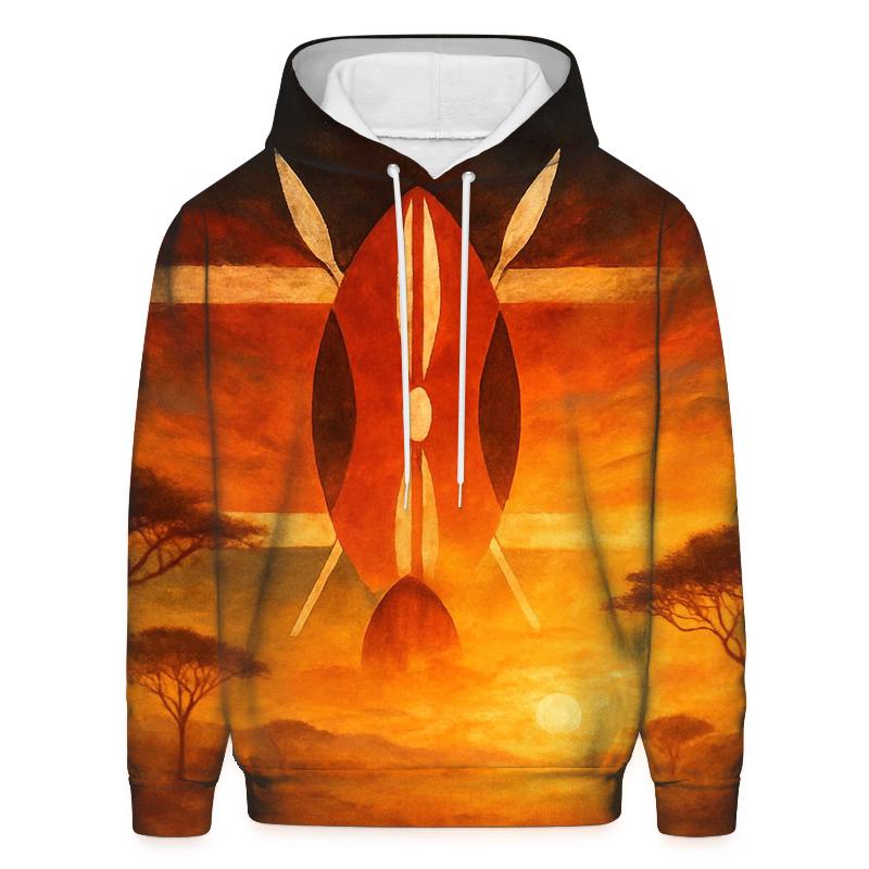 KenyaSavannaSilhouette zip-up hoodies