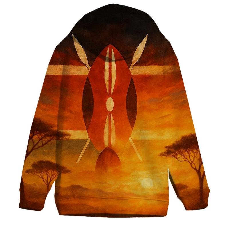 KenyaSavannaSilhouette zip-up hoodies