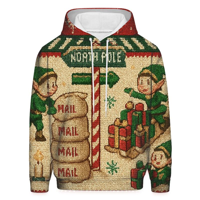 North Pole Mailroom Chaos custom hoodies