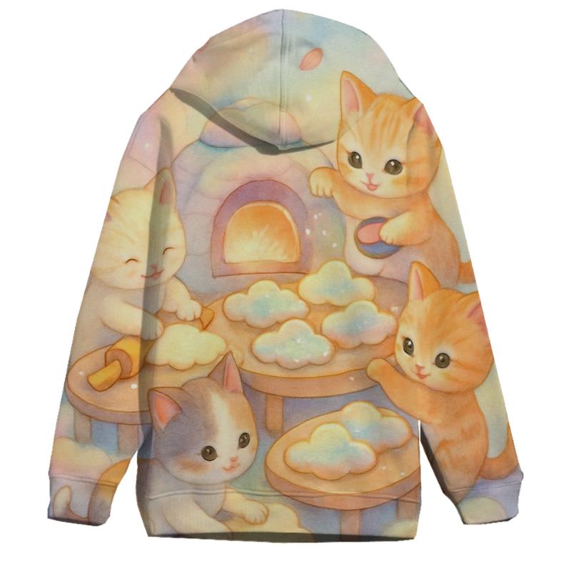 Cloud Bakery Kittens embroidered hoodies