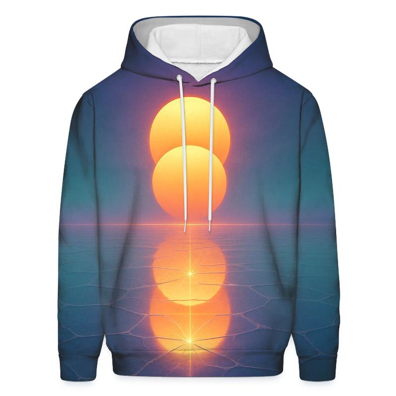 Twin Suns Over Glassplain custom hoodies