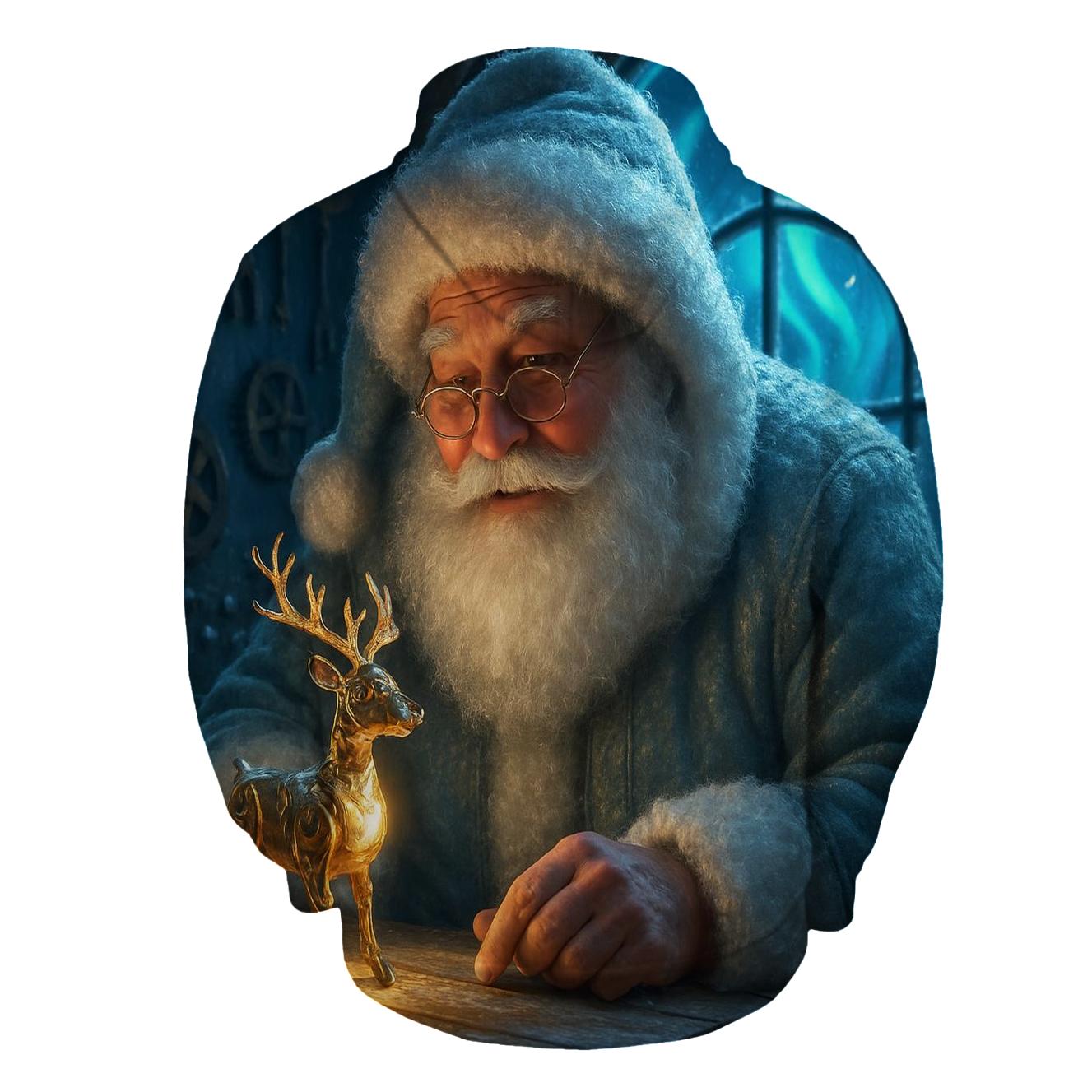 Aurora Workshop Santa printed hoodies