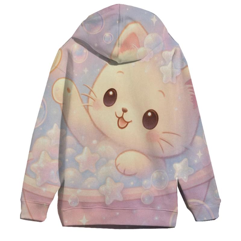 Bubble Bath Star Kitten designer hoodies