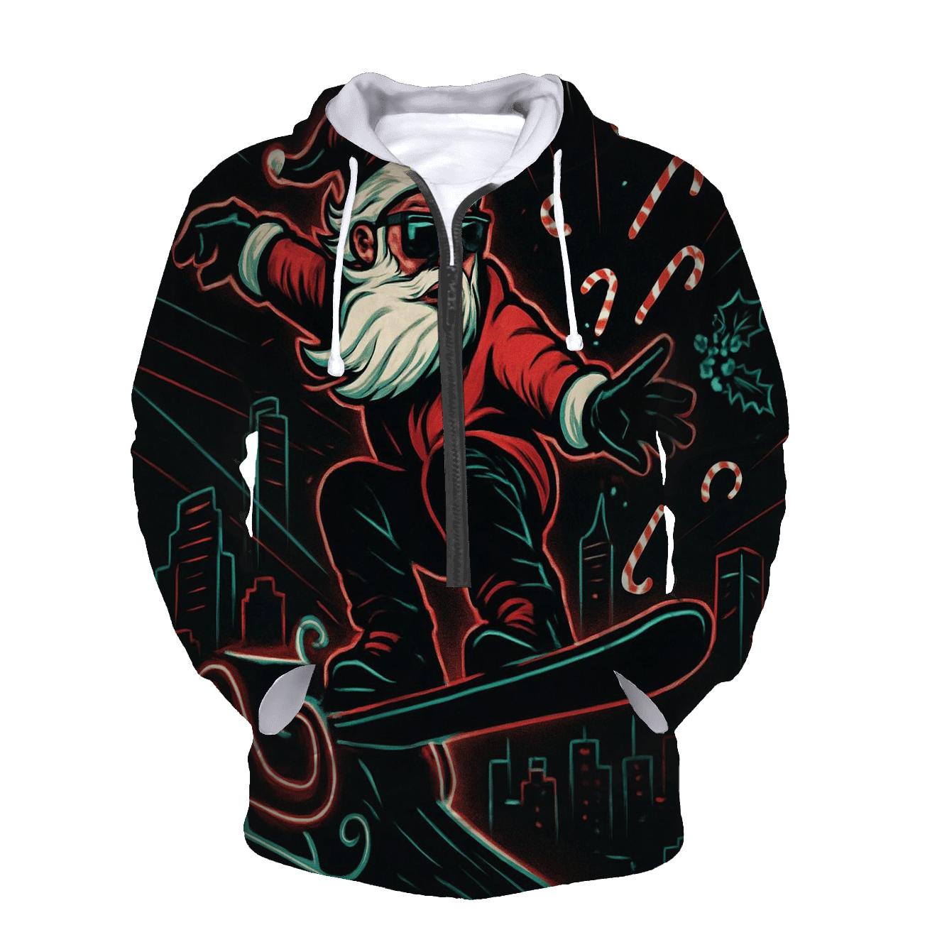 Streetwise Sleigh Rider Santa custom hoodies