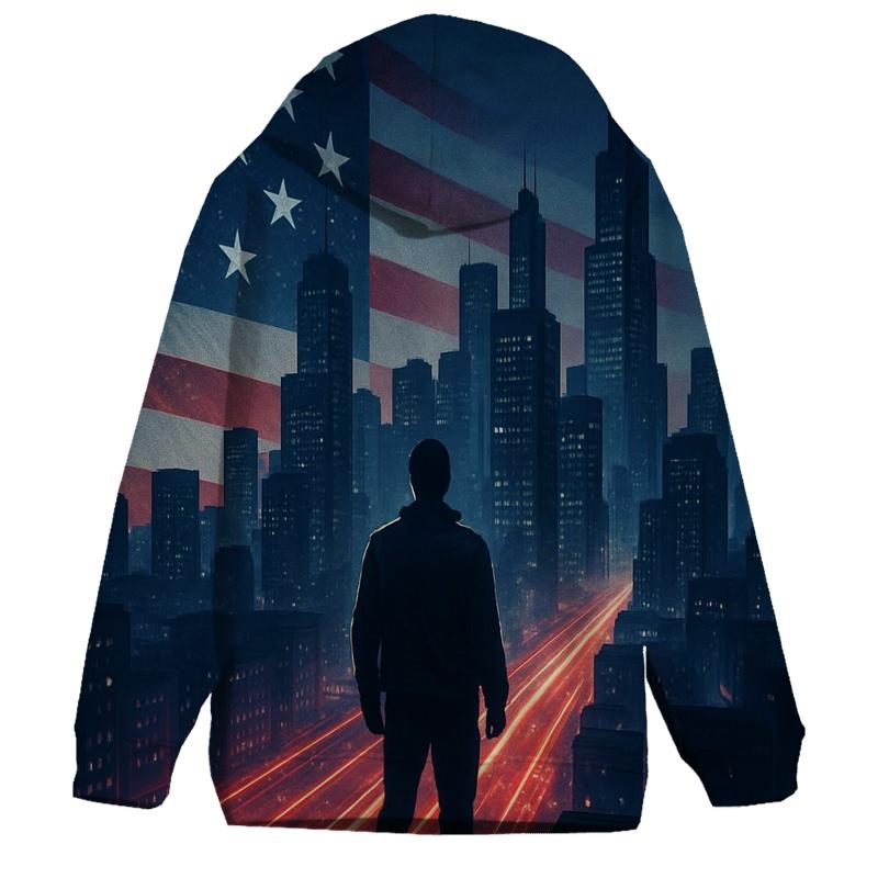 Skyline Stripes Metropolis zip-up hoodies