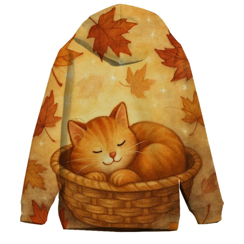 Maple Leaf Dream Cat premium hoodies